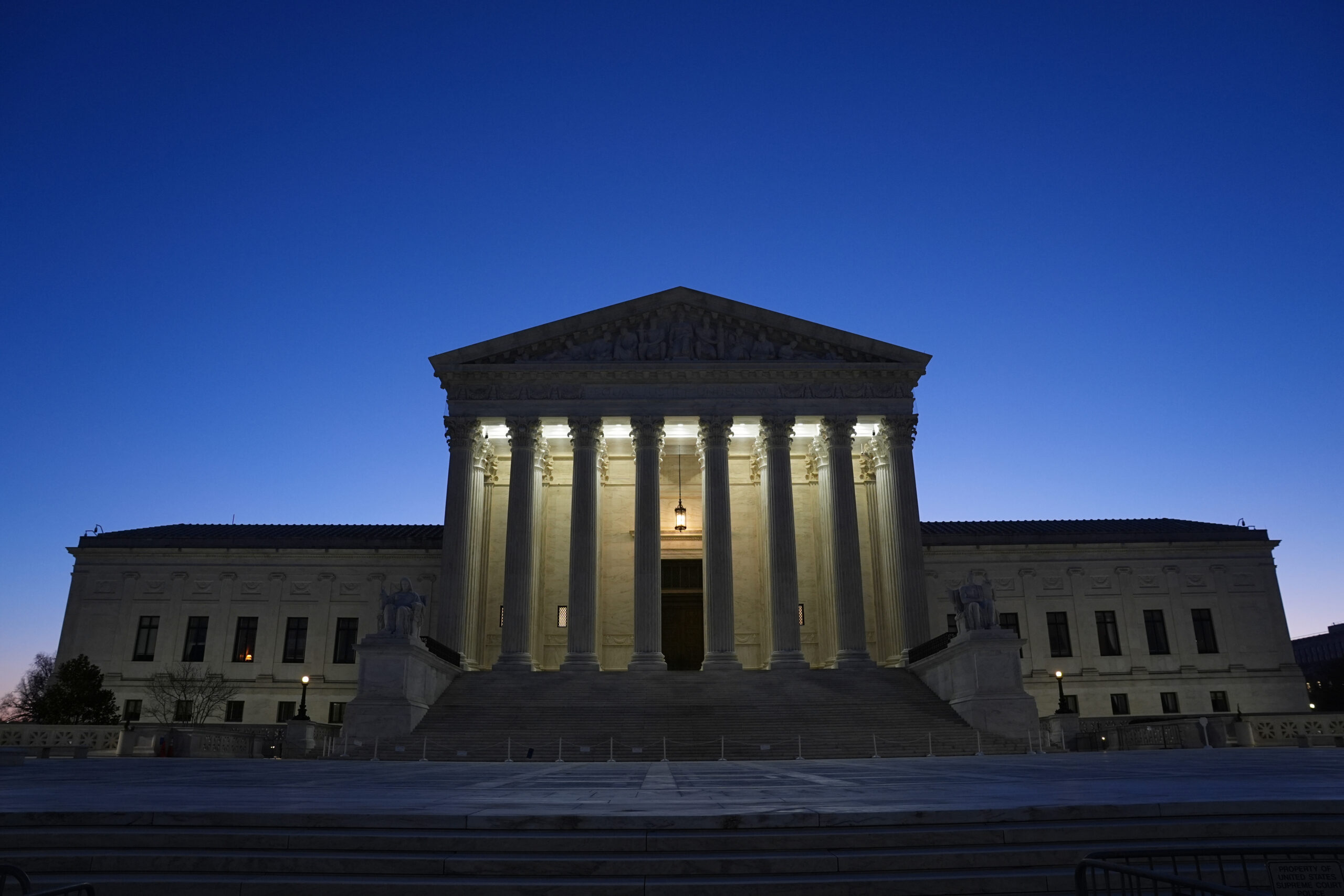 Shown is the U.S. Supreme Court Building in Washington, Tuesday, Feb. 24, 2026. (AP Photo/Matt Rourke)